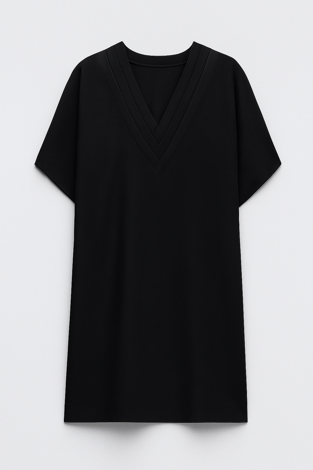 Ida KJOLE | Kort kjole med struktureret V-udskæring